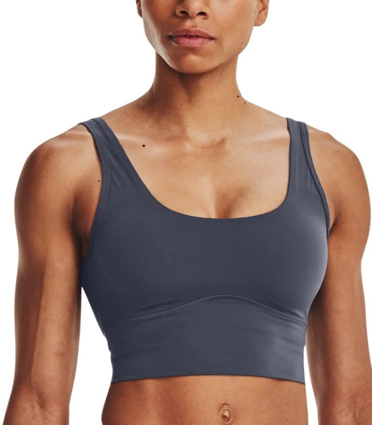 Camiseta sin mangas Under Armour Meridian Fitted Crop Tank-GRY