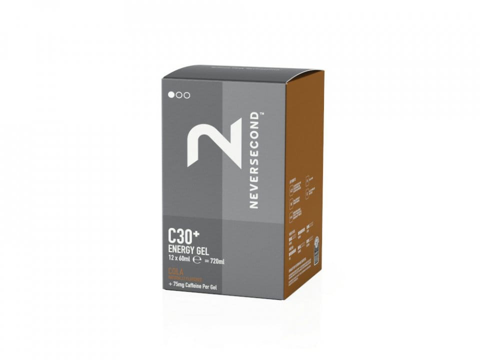 NEVERSECOND Gel Energético C30 Cola 60 ml | Caja de 12 sobres