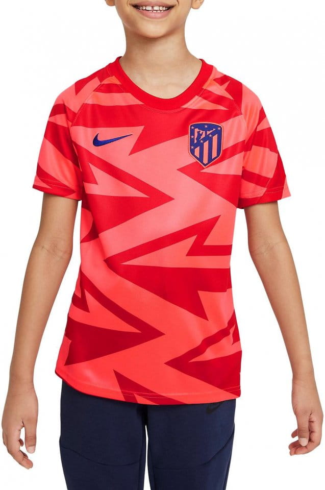 Camiseta Nike Atlético Madrid Big Kids Pre-Match Short-Sleeve Soccer Top