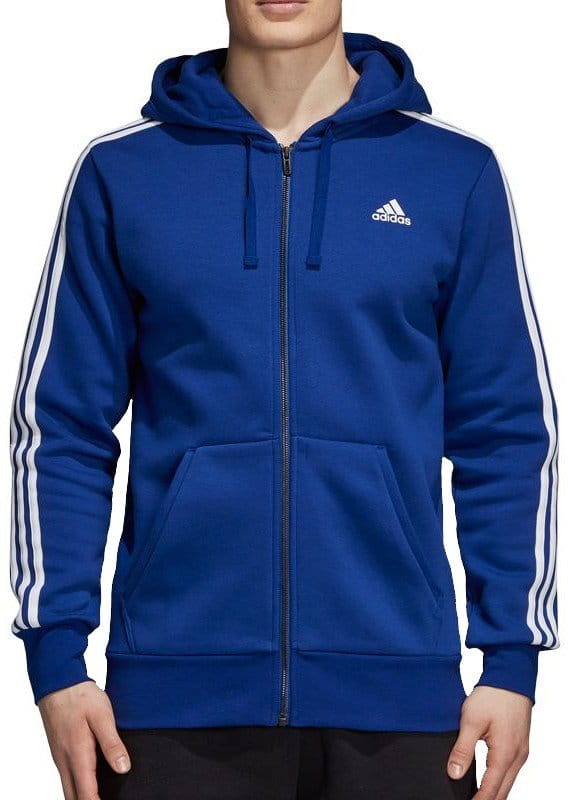Sudadera con capucha adidas Sportswear Essentials 3-Stripes FZ Brushed Bluza