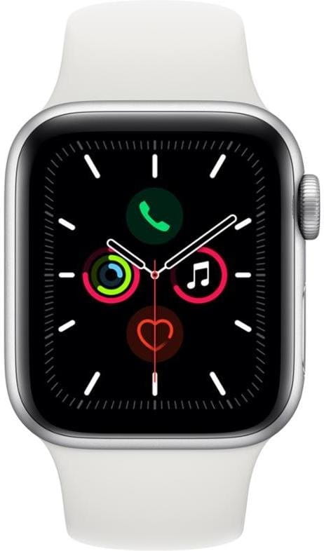 Reloj Apple Watch Series 5 GPS, 40mm Silver Aluminium Case with White Sport Band